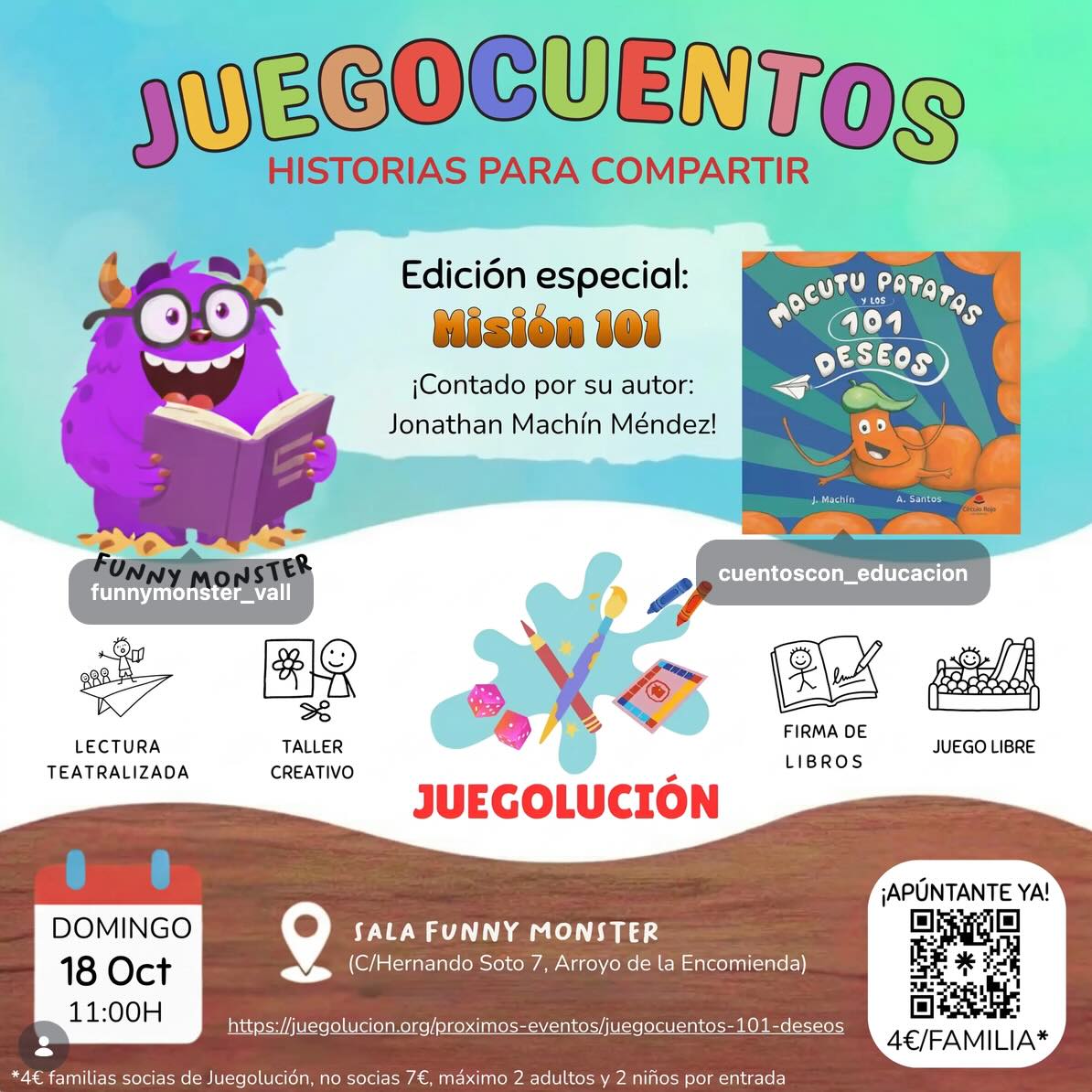 Juegocuentos con Macutu Patatas y Jonatan Machín